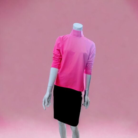 PINK TARTAN Mock Turtleneck - Picture 2 of 3